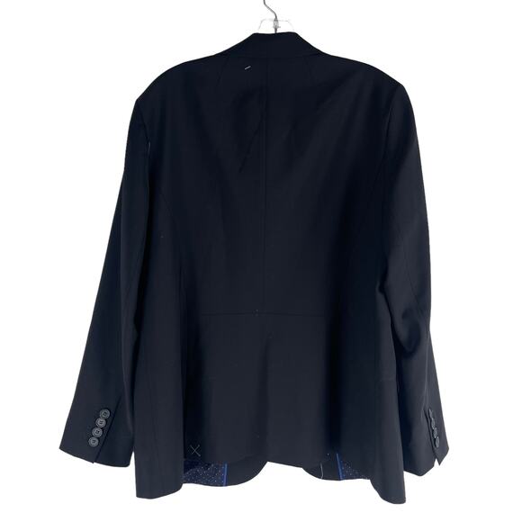 Talbots Luxe Wool Blend Blazer Jacket 2 Buttons Black Size 16 - Picture 5 of 8